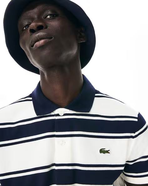 Lacoste striped polo shirt hotsell