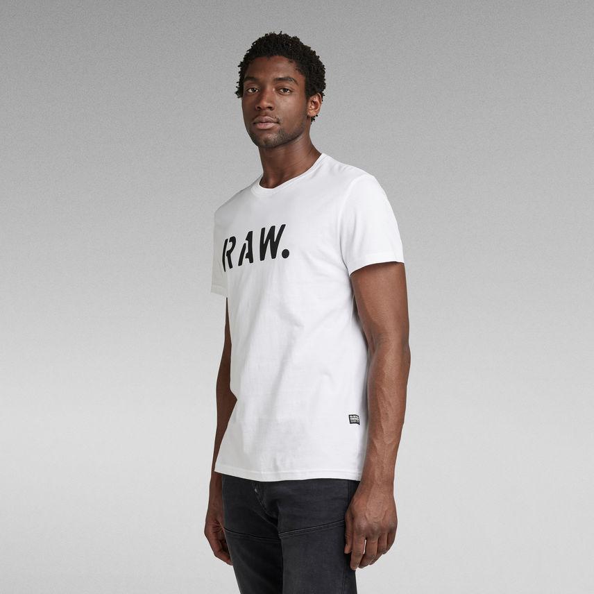 G-STAR RAW STENCIL T-SHIRT | WIHTE