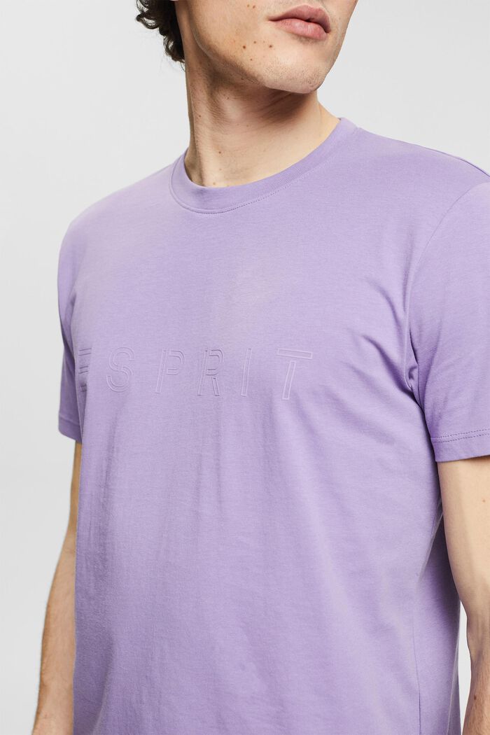 ESPRIT MEN T-SHIRT LOGO PRINT T-SHIRT REGULER | LILAC