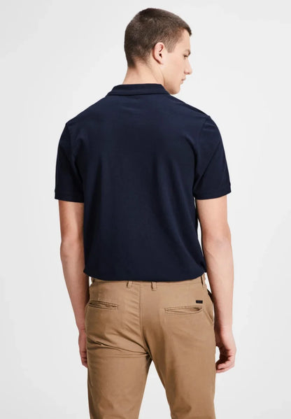 JACK & JONES PLAIN POLO | DARK BLUE