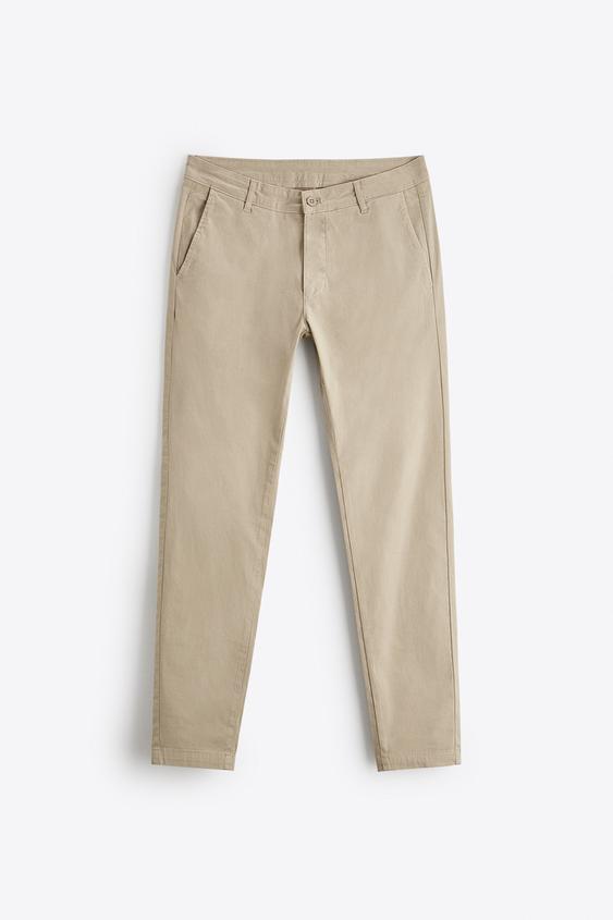 ZARA SKINNY FIT STRETCH MEN'S CHINO | BEIGE