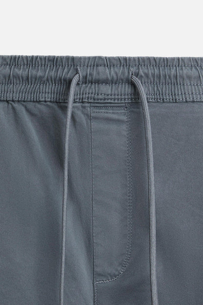 ZARA - ELASTIC WAIST JOGGER TROUSERS | DUCK BLUE