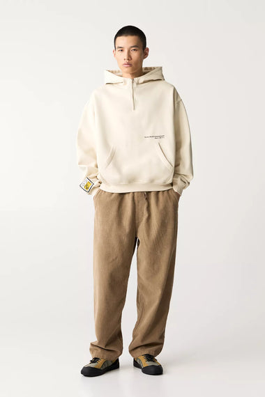 PULL & BEAR HOODIE WITH ZIP | SAND