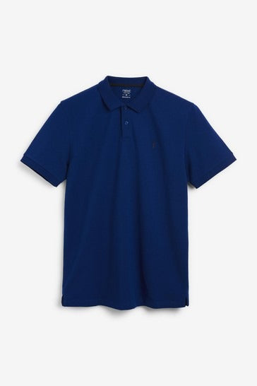 NEXT. - PIQUE SHORT SLEEVE POLO | DARK BLUE