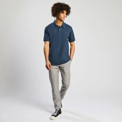 JULES. PLAIN POLO SHIRT WITH SHORT SLEEVES | DARK BLUE