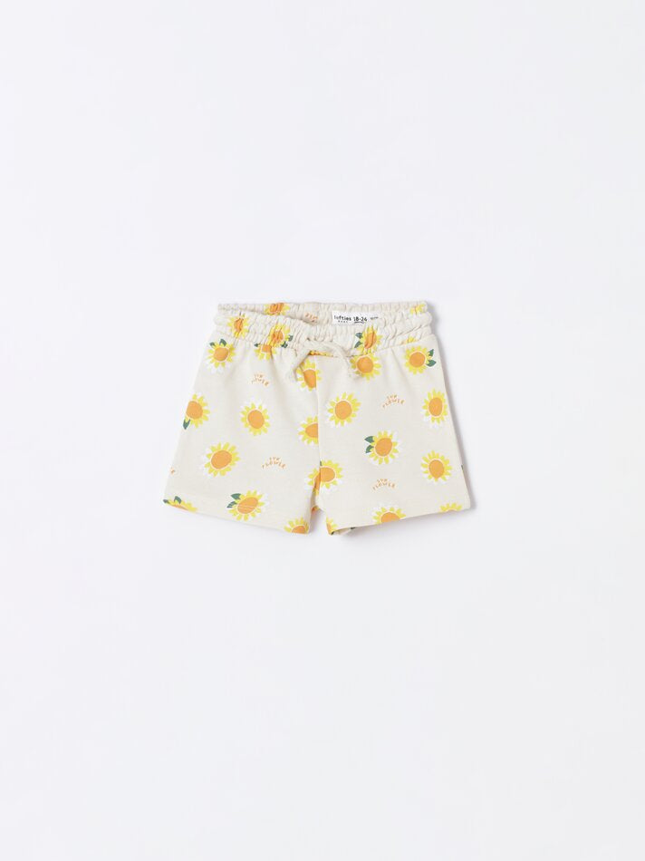 LEFTIES-PLUSH SHORTS WITH RUFFLES | BABY