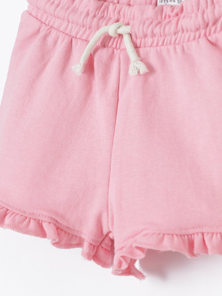 LEFTIES-PLUSH SHORTS WITH RUFFLES | BABY