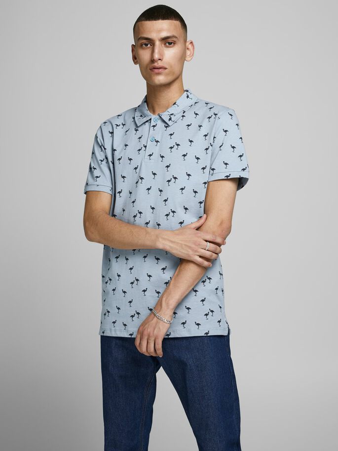 JACK & JONES. HEX POLO SHIRT MEN | SKY BLUE