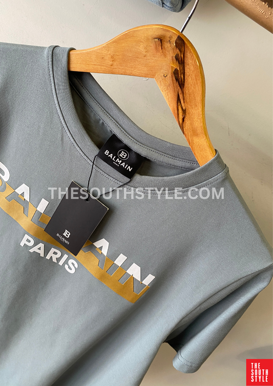 BALMAIN PARIS PREMIUM MEN'S TEE SHIRT | GREY