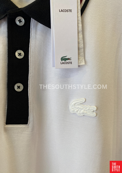 LACOSTE MEN SLIM FIT CLASSIC STRIPED POLO SHIRT | WHITE