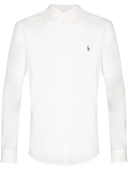 RALPH LAUREN-STRETCH POPLIN SHIRT-MEN | WHITE