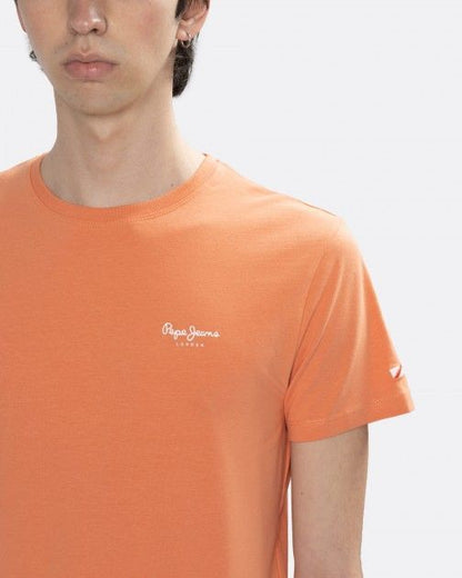 PEPE JEANS LONDON JACK SLIM FIT T-SHIRT |SQUASH ORANGE