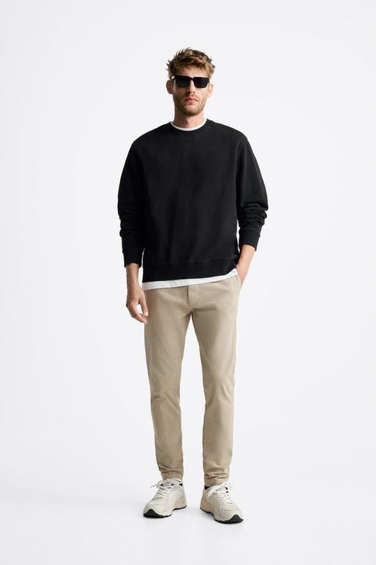 ZARA SKINNY FIT STRETCH MEN'S CHINO | BEIGE