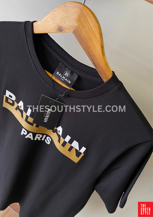 BALMAIN PARIS PREMIUM MEN'S TEE SHIRT | BLACK