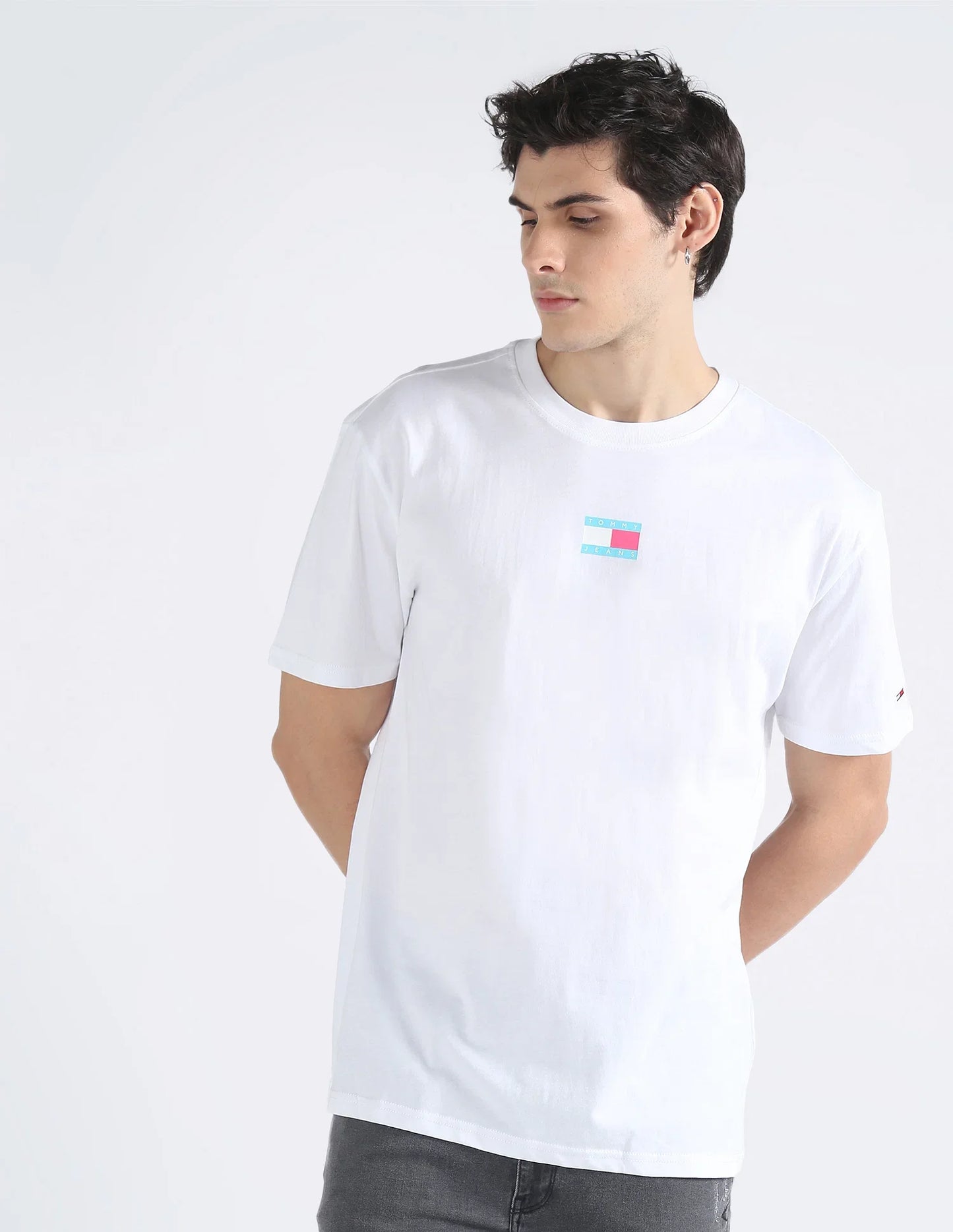 TOMMY JEANS ENTRY GRAPHIC TEE SHIRT | WHITE