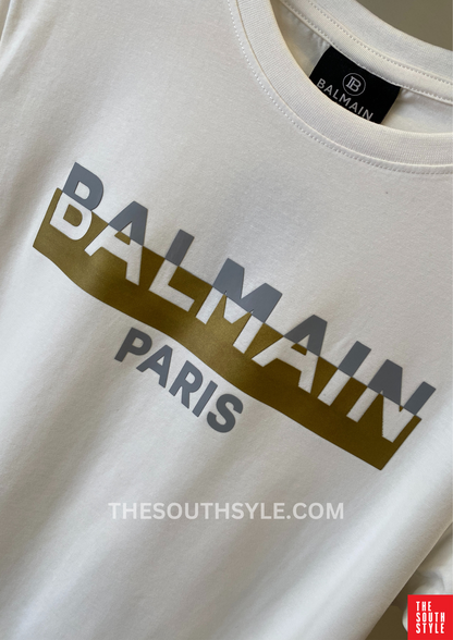 BALMAIN PARIS PREMIUM MEN'S TEE SHIRT | WHITE