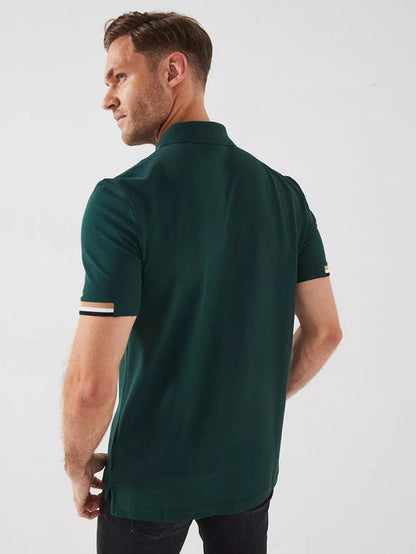 HUGO BOSS POLO SHIRT 'PALLAS' IN EMERALD | DARK GREEN