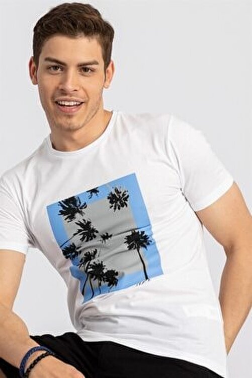 H&M 3M GRAPHIC PRINTED SHORT SLEEVE TEE | WHITE