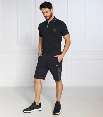 HUGO BOSS PAUL BADGE POLO SHIRT | BLACK