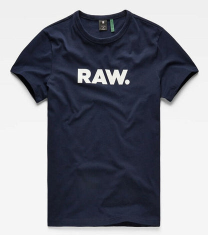 G-STAR RAW T-SHIRT SLIM FIT ROUND NECK-D BLUE