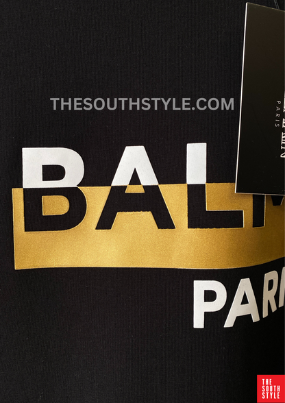 BALMAIN PARIS PREMIUM MEN'S TEE SHIRT | BLACK