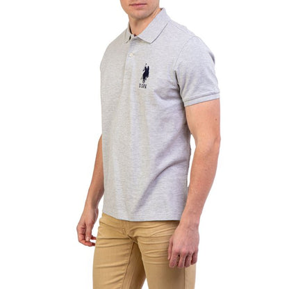 U.S POLO ASSN. PIQUE PRINTED GRAPHIC POLO-MENS | GREY