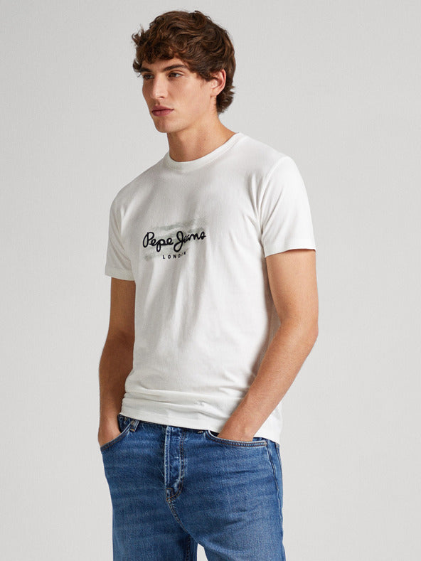 PEPE JEANS LONDON ROONEY-SLIM FIT- T- SHIRT| WHITE