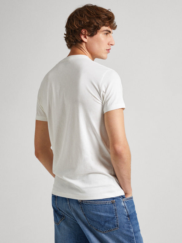 PEPE JEANS LONDON ROONEY-SLIM FIT- T- SHIRT| WHITE