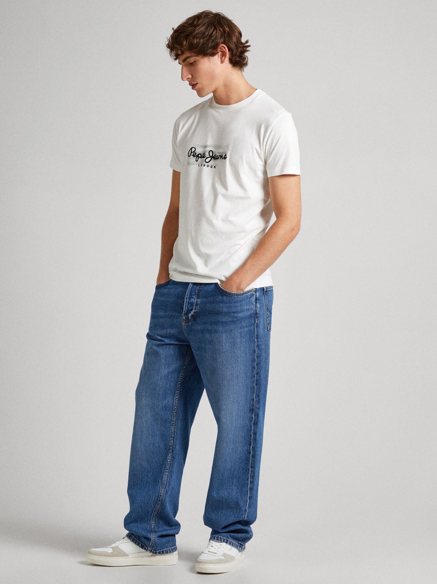 PEPE JEANS LONDON ROONEY-SLIM FIT- T- SHIRT| WHITE