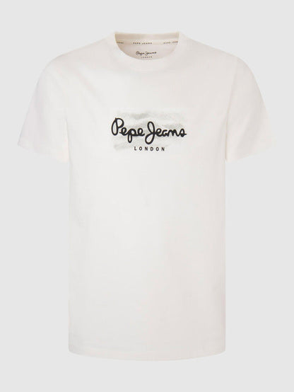 PEPE JEANS LONDON ROONEY-SLIM FIT- T- SHIRT| WHITE