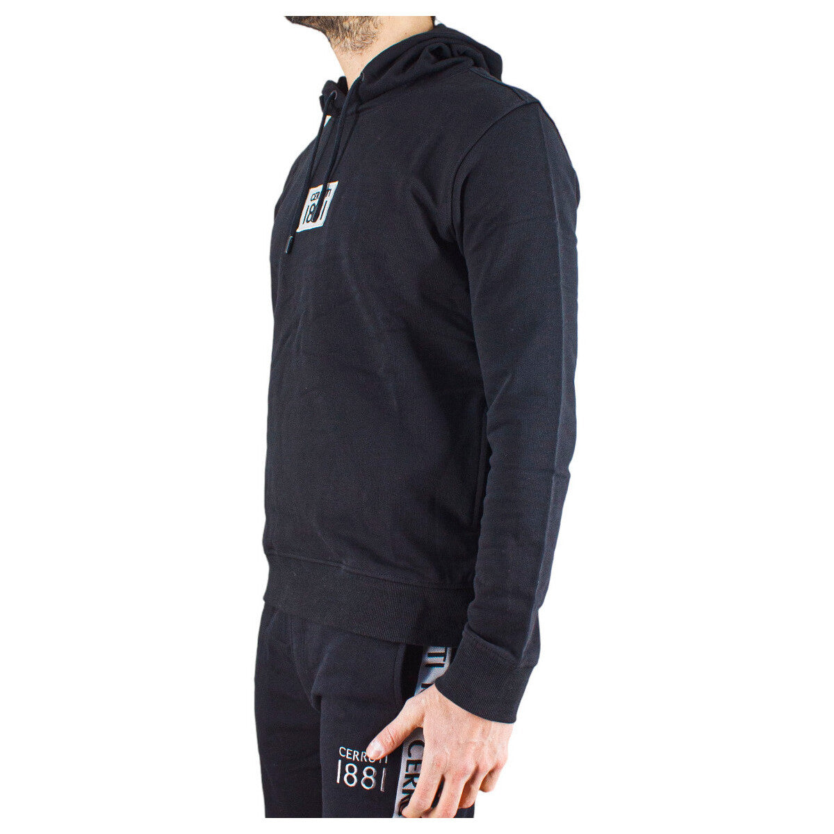 CERRUTI 1881-LOGO HOODIE MEN | BLACK