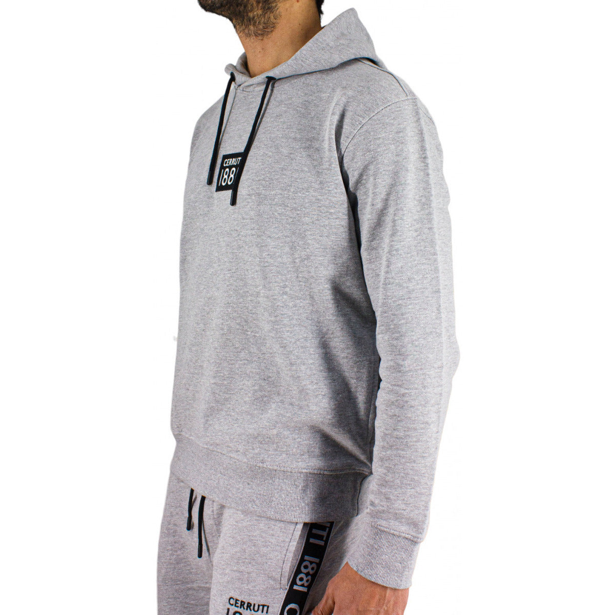 CERRUTI 1881-LOGO HOODIE MEN | GREY