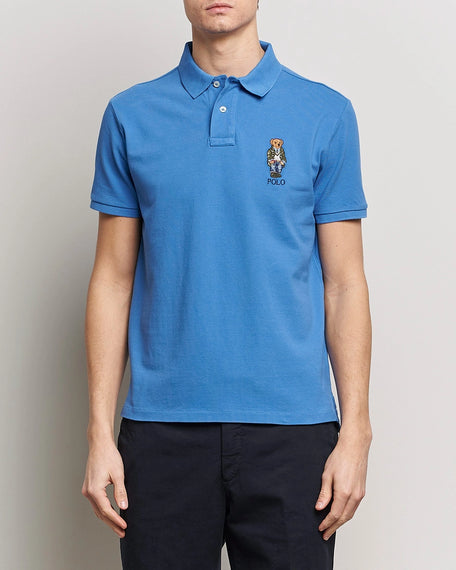 RALPH LAUREN – SLIM FIT HERITAGE BEAR POLO SHIRT | BLUE