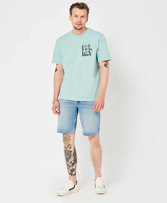 A.L.C.O.T.T-BERMUDA-BASIC SLIM-MEN-SHORTS | LIGHT BLUE