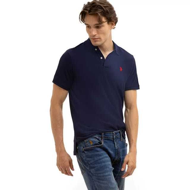 US POLO ASSN. GOLF PRO FIT SHORT SLEEVE POLO SHIRT | NAVY BLUE