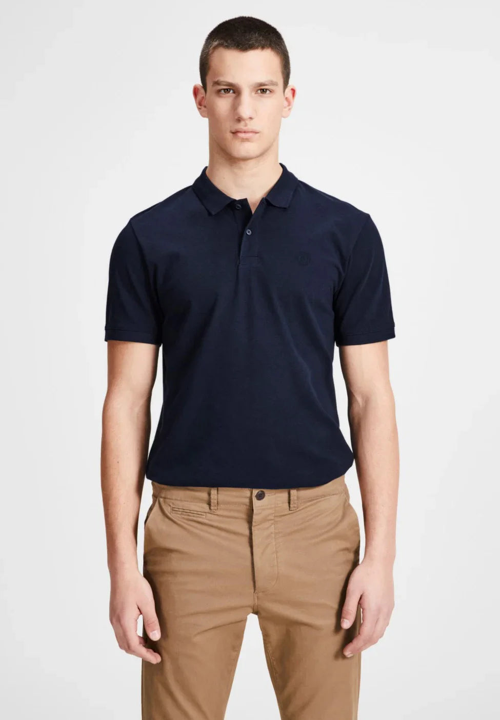 JACK & JONES PLAIN POLO | DARK BLUE