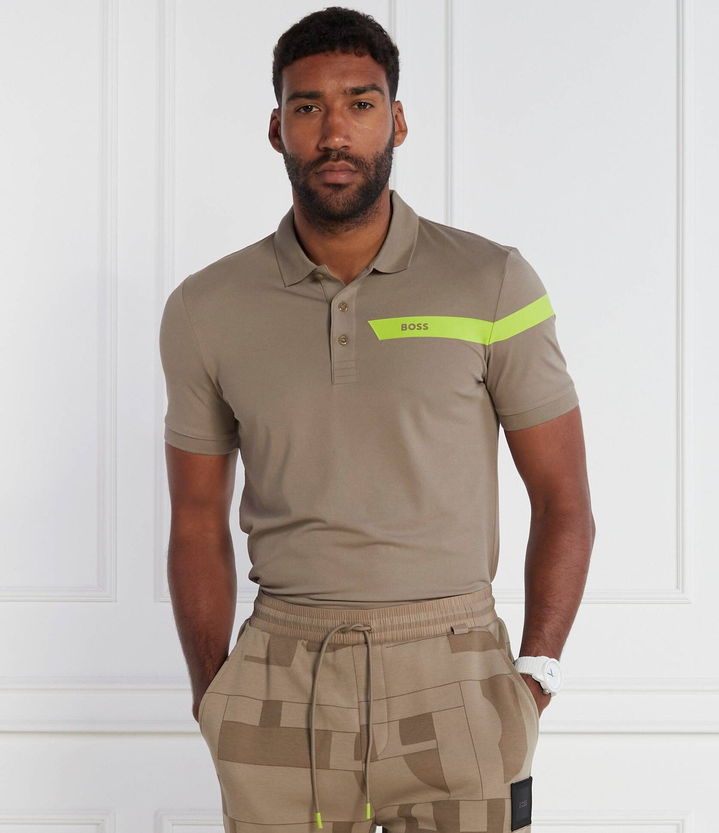 HUGO BOSS PAULE SLIM FIT POLO | LIGHT GREEN