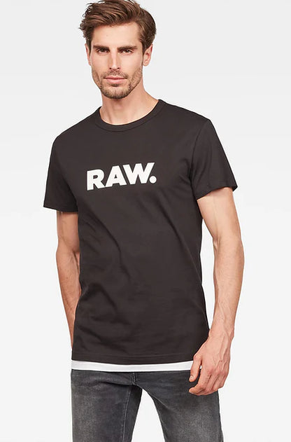 G-STAR RAW T-SHIRT SLIM FIT CREW NECK-D GREY