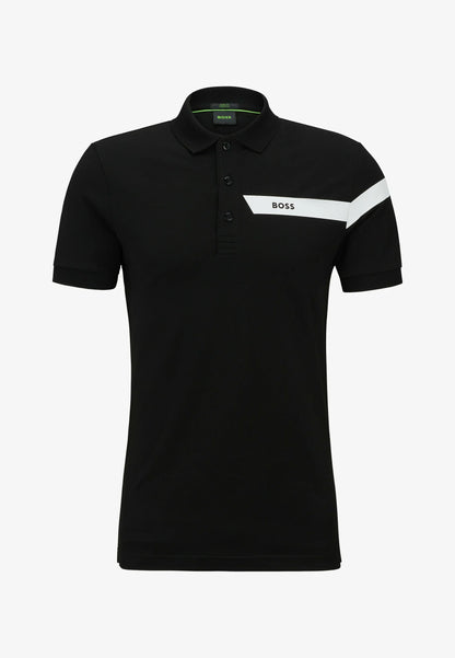 HUGO BOSS PAULE SLIM FIT POLO | BLACK