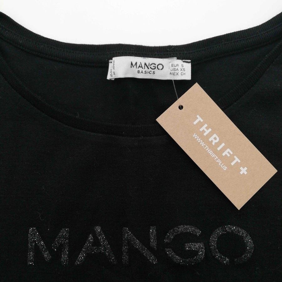 M.A.N.G.O BASIC SHORT SLEEVE WOMEN T SHIRT | BLACK