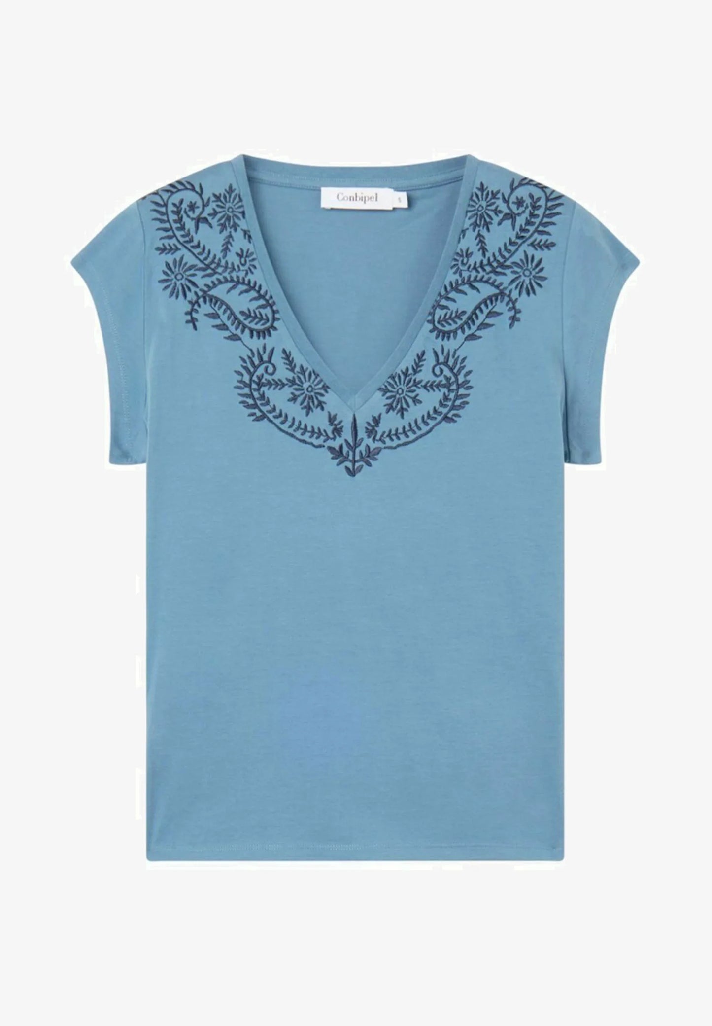 CONBIPEL-EMBROIDERED - PRINT T-SHIRT | AVIO-AIR FORCE BLUE