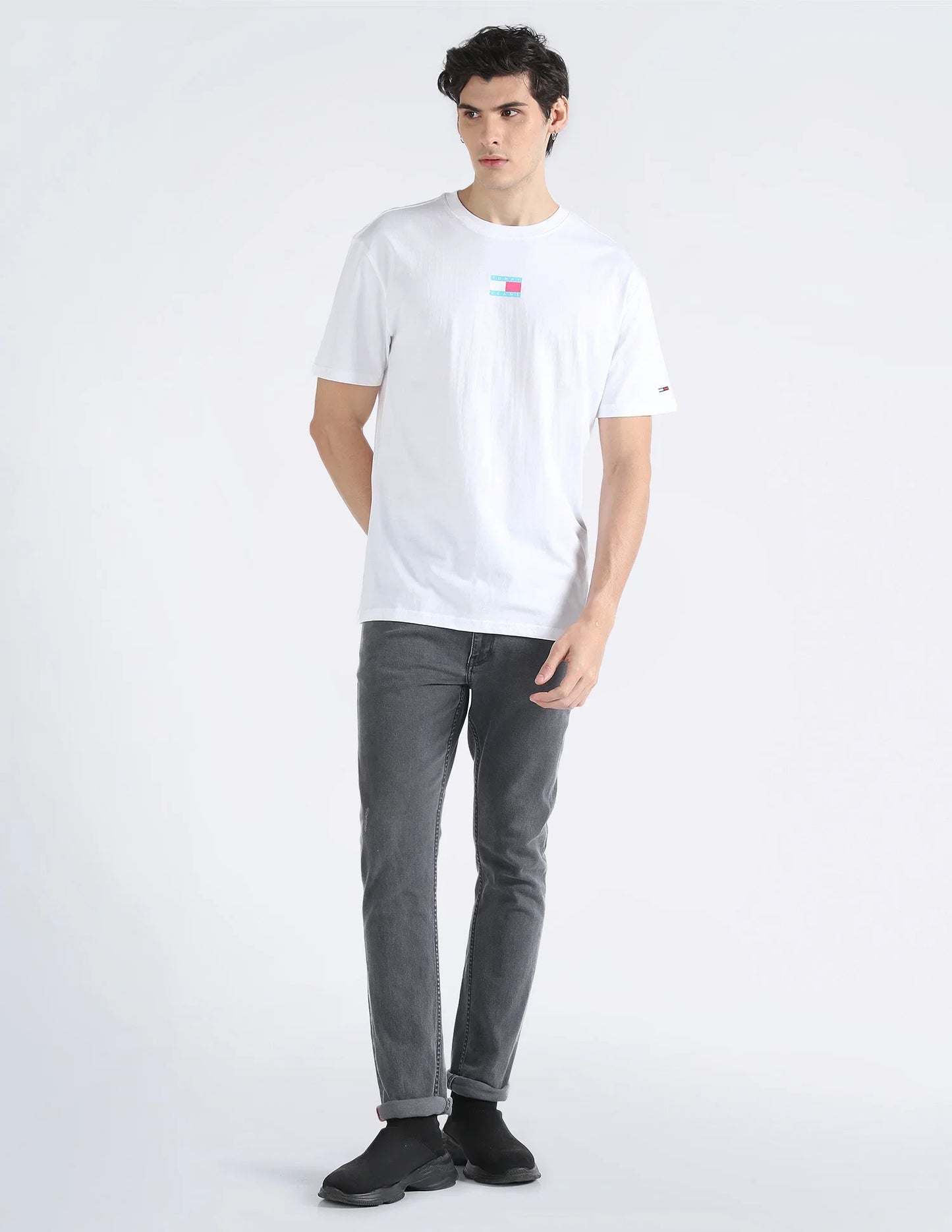 TOMMY JEANS ENTRY GRAPHIC TEE SHIRT | WHITE