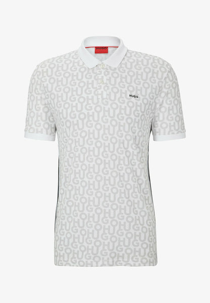 HUGO BOSS DONLAN COTTON PIQUE POLO | WHITE