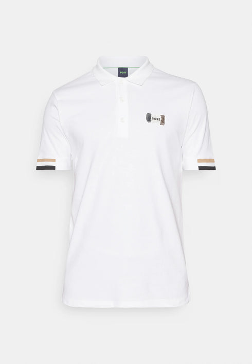 HUGO BOSS PADDY OPEN POLO SHIRT | WHITE