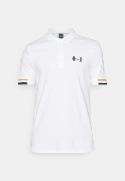 HUGO BOSS PADDY OPEN POLO SHIRT | WHITE