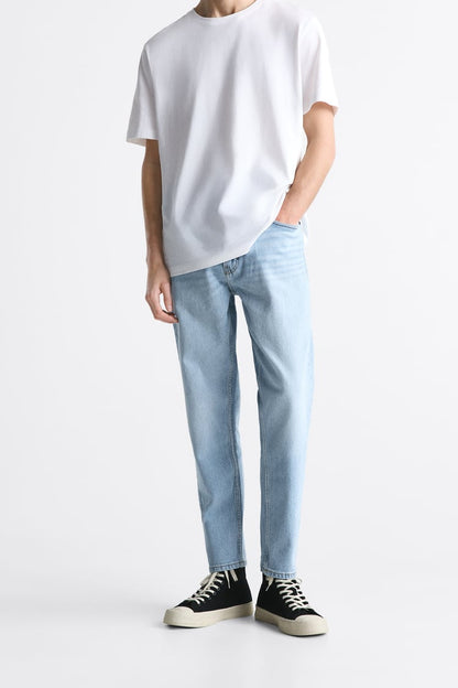 ZARA-TAPERED SLIM JEANS-MEN | SKY BLUE