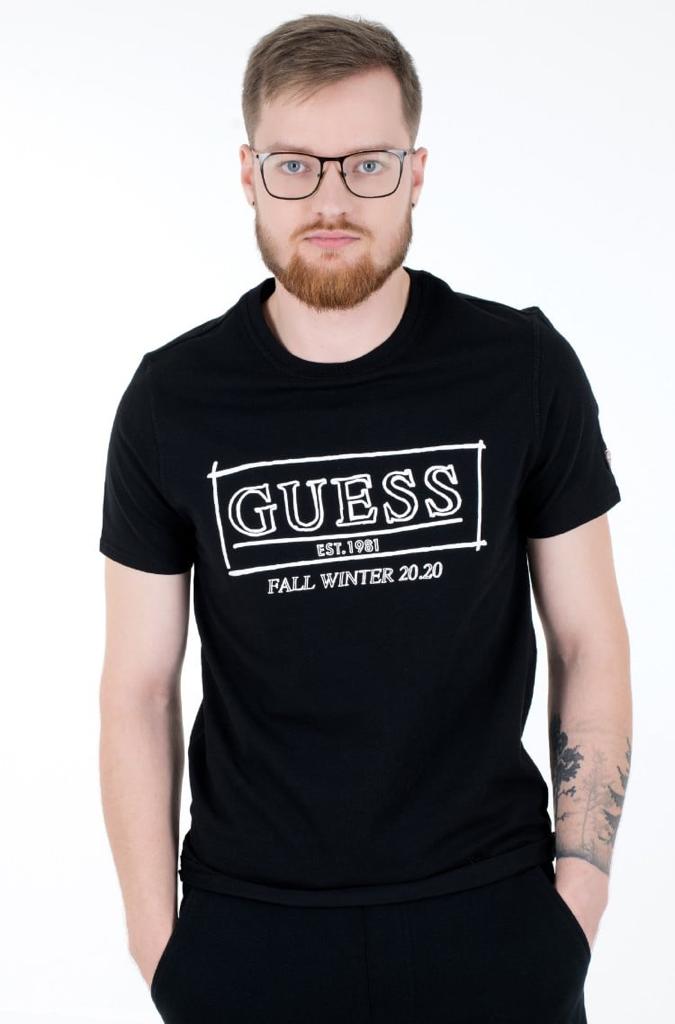 GUESS FALL WINTER SLIM FIT T-SHIRT | BLACK