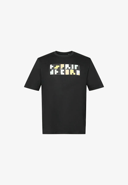 ESPRIT-RELAXED FIT-PRINT T-SHIRT | BLACK