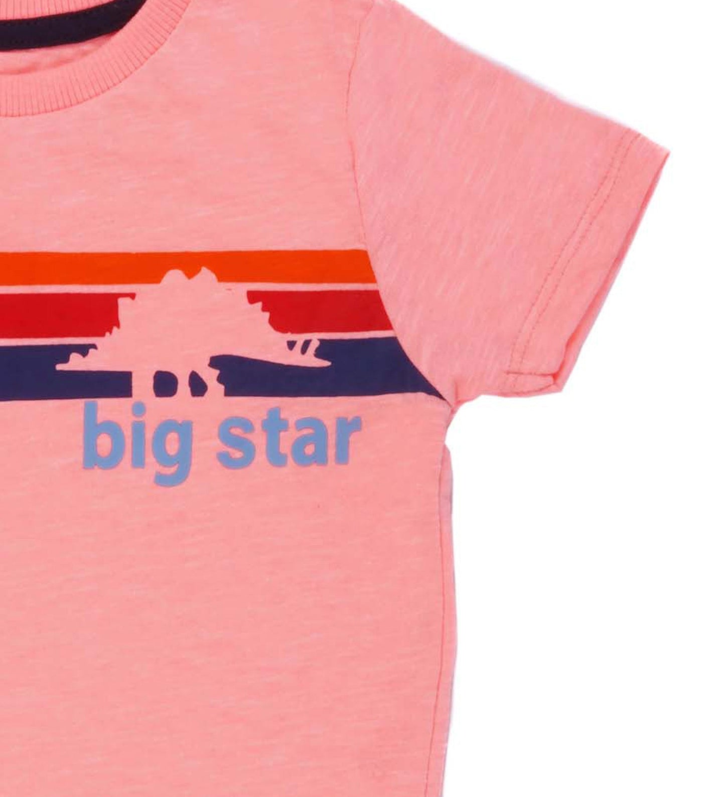 BIG STAR-MULTICOLOR STRIP-BOYS T SHIRT | PINK