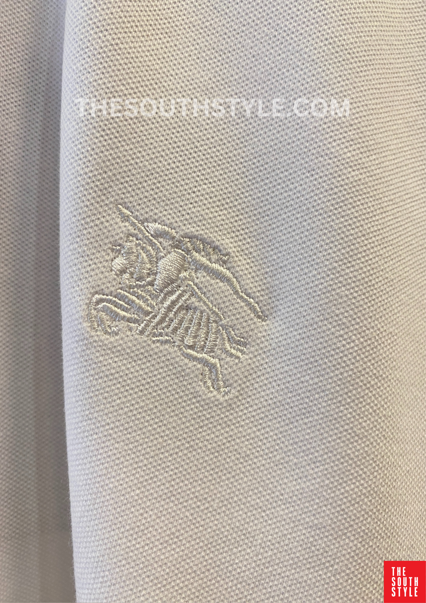 BURBERRY CLASSIC COTTON SILK POLO SHIRT | WHITE